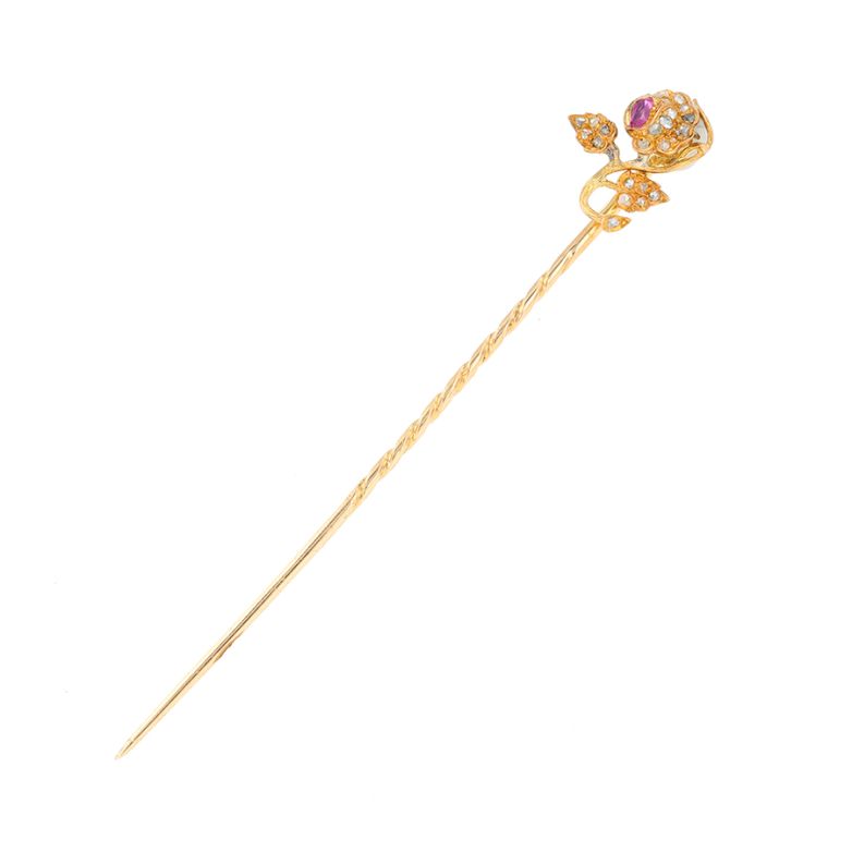 Antique ruby pin 0.10 carat...