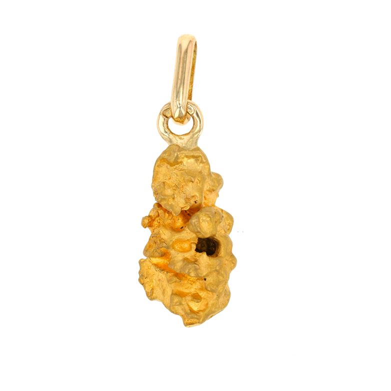 Yellow gold nugget pendant...