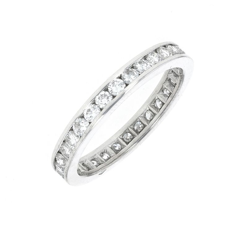 Wedding ring, full diamond...