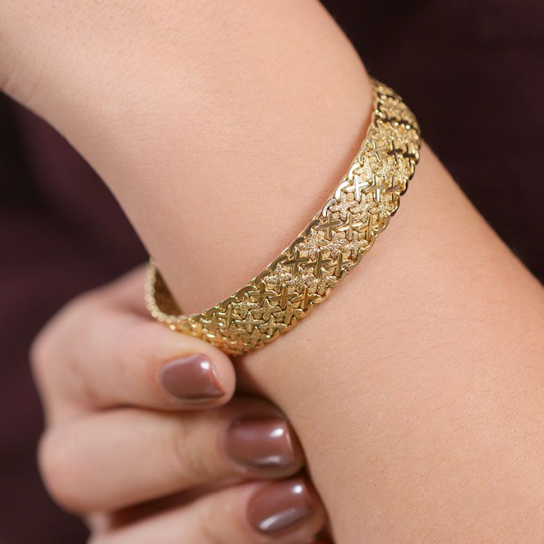 Yellow gold bracelet 36.07g