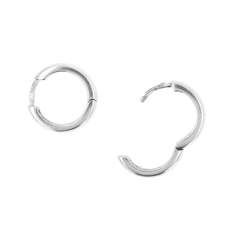 White gold hoop earrings 3.85g