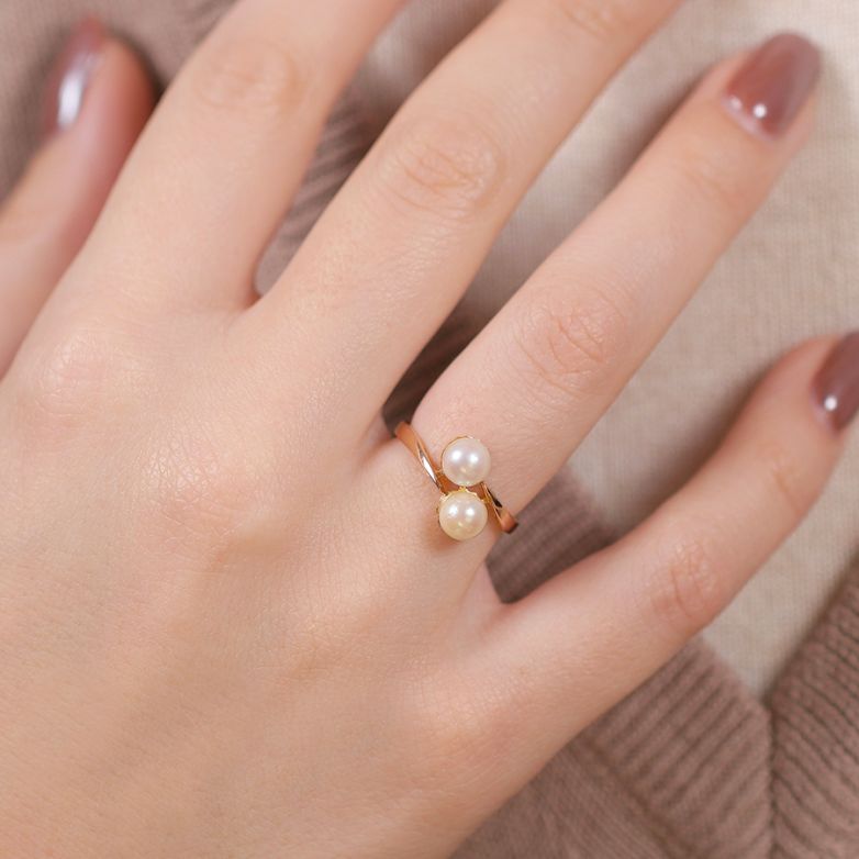 Ring Toi & Moi pearls...