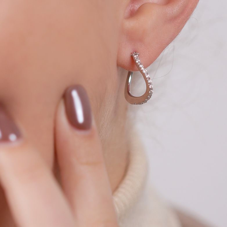 Diamond hoop earrings 0.26...