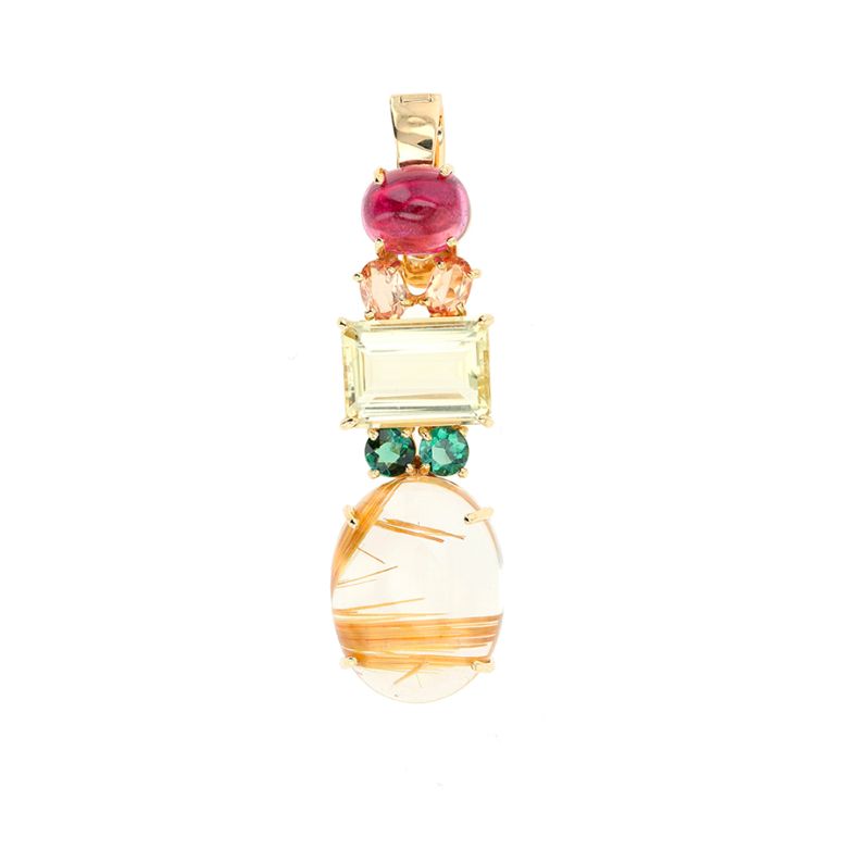 Pendant gemstones yellow...