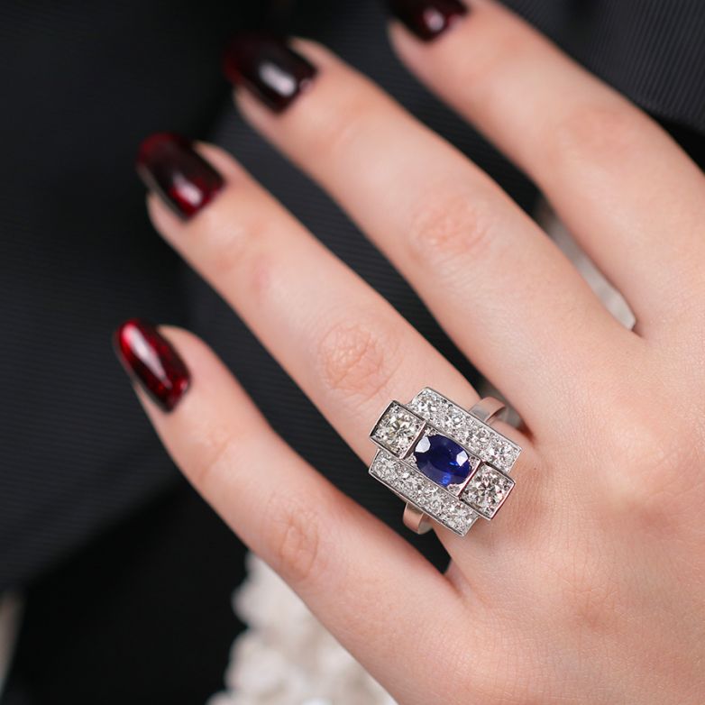 Ring sapphire 1.38 carat...