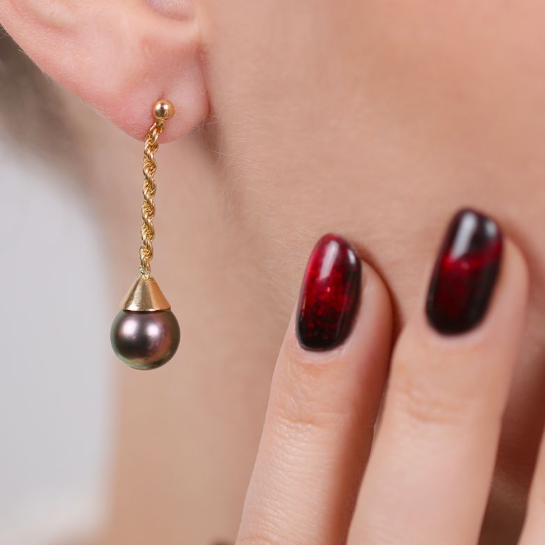 Earrings, Tahitian pearls,...