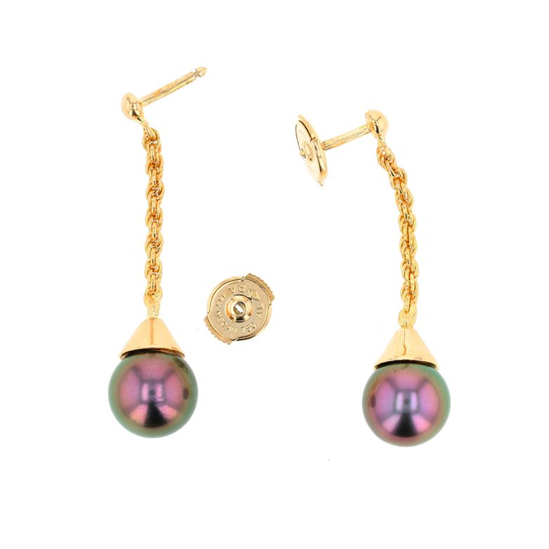 Earrings, Tahitian pearls,...