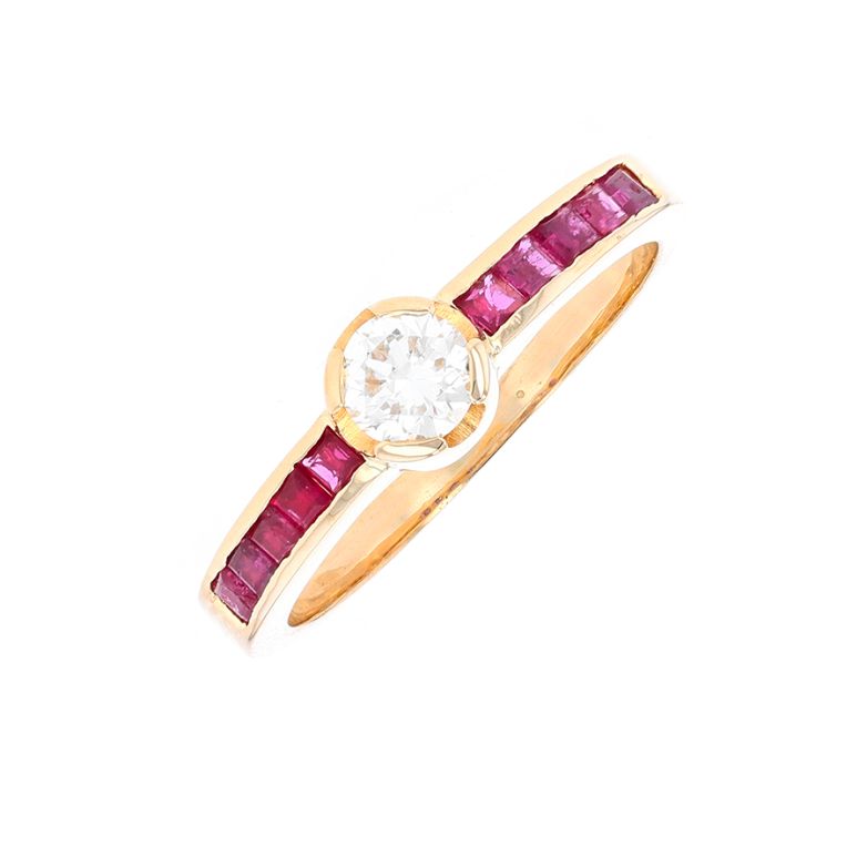 Ring ruby 0.60 carat and...