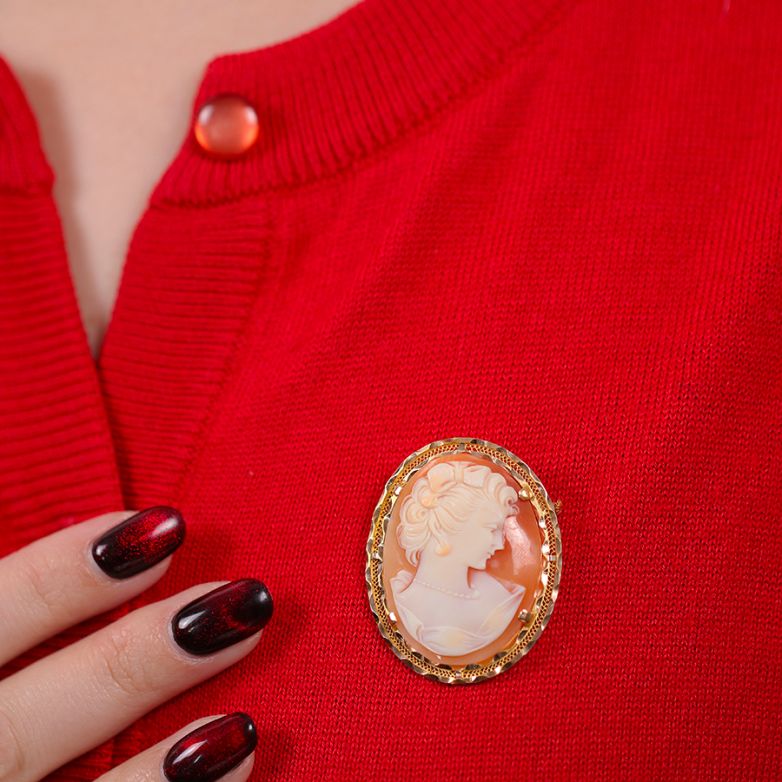 Vintage Cameo brooch in...