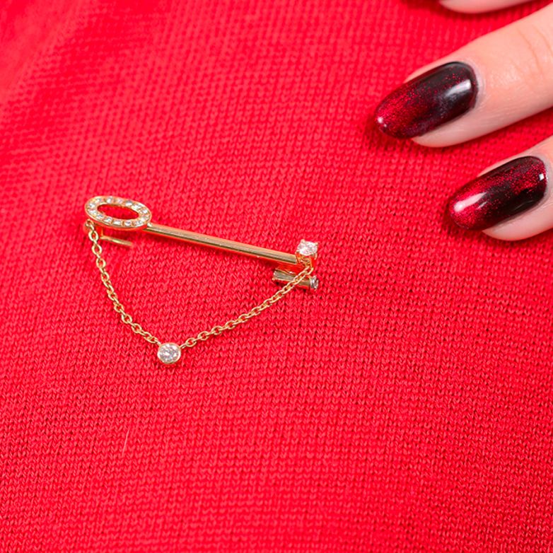 Vintage diamond brooch 0.34...