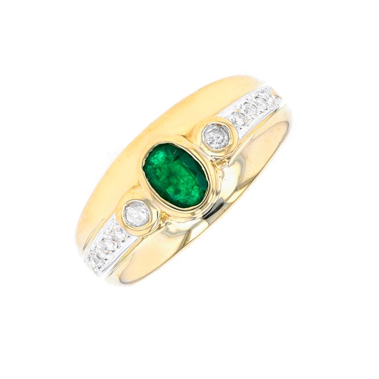 Ring emerald 0.50 carat and...