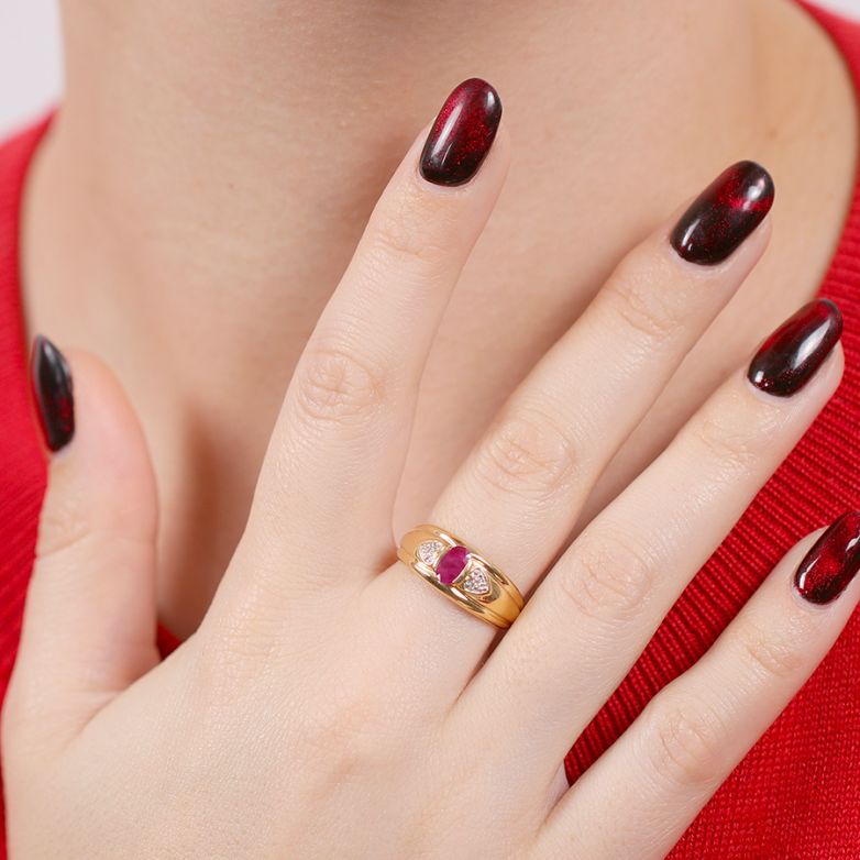 Ring ruby 0.32 carat and...