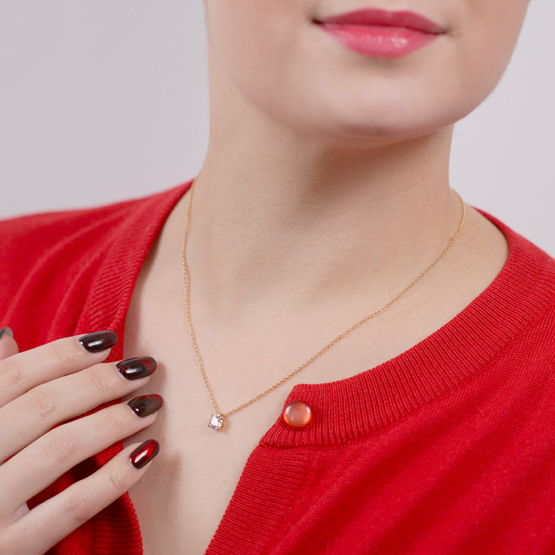 Diamond necklace 0.83 carat...