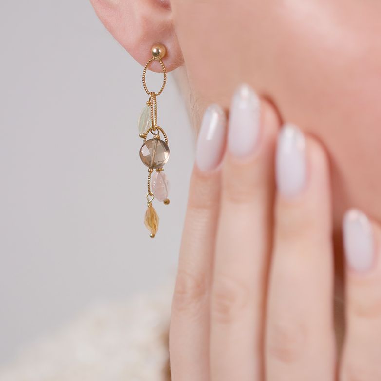 Earrings gemstones yellow...