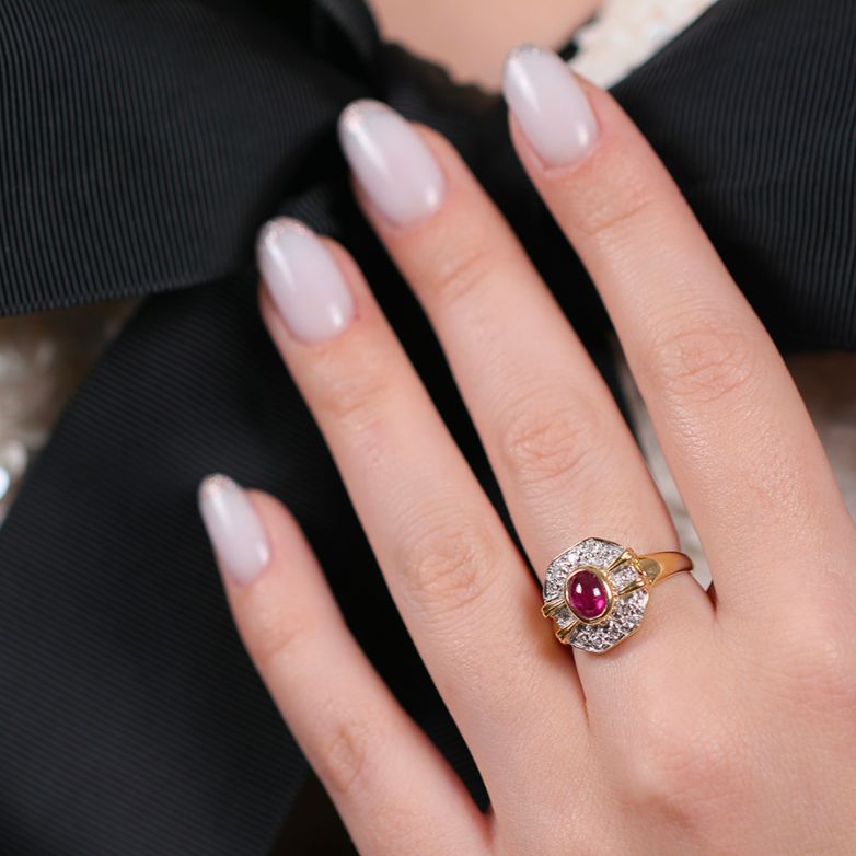 Ring ruby 0.96 carat and...