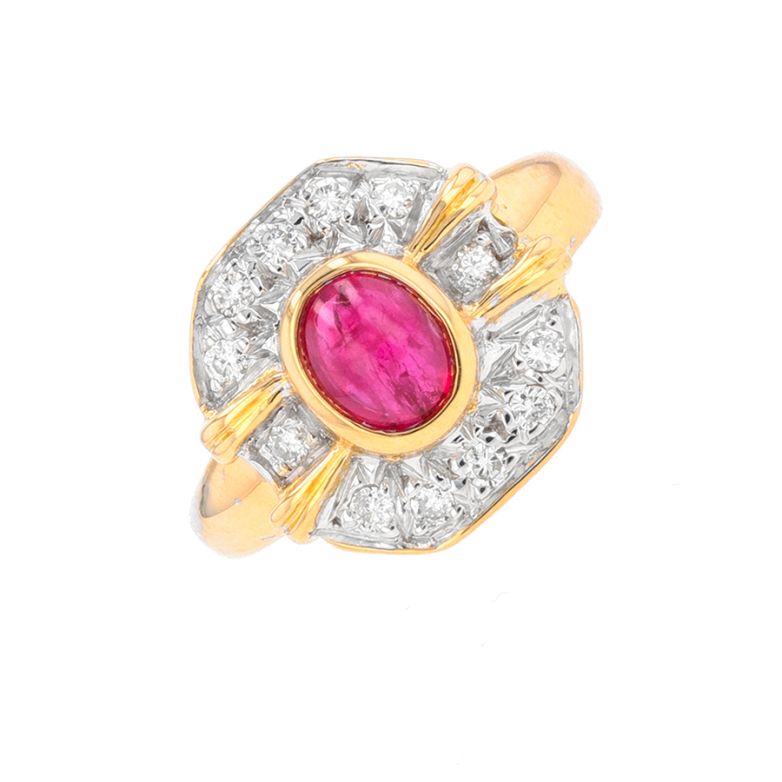 Ring ruby 0.96 carat and...