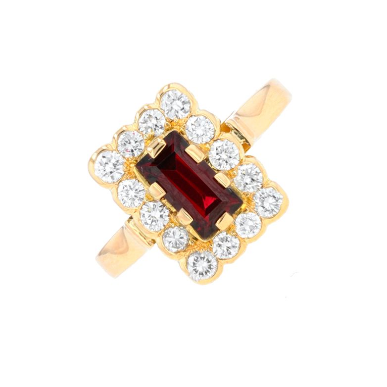 Ring daisy garnet 1.27...