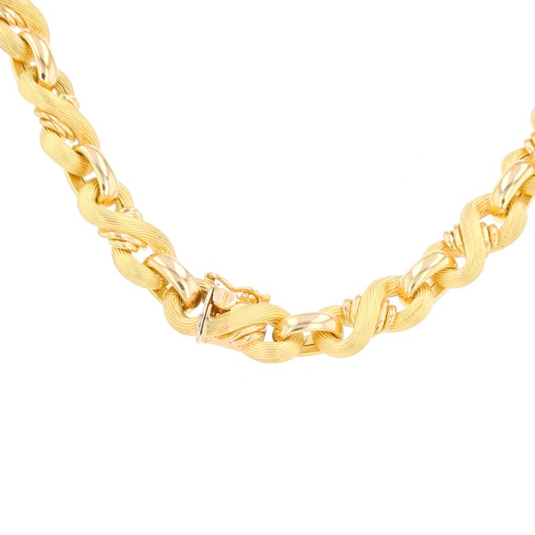 Yellow gold necklace 54.39g
