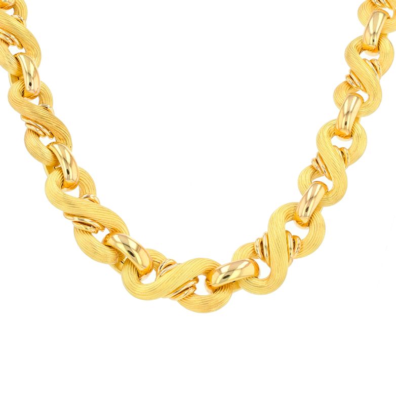 Yellow gold necklace 54.39g