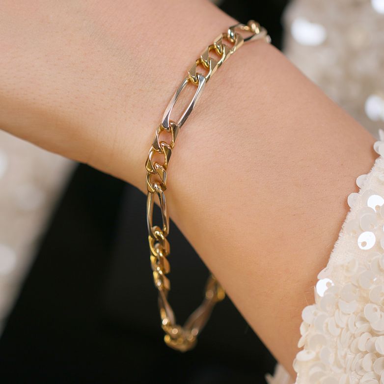 Bracelet maille alternée 2...