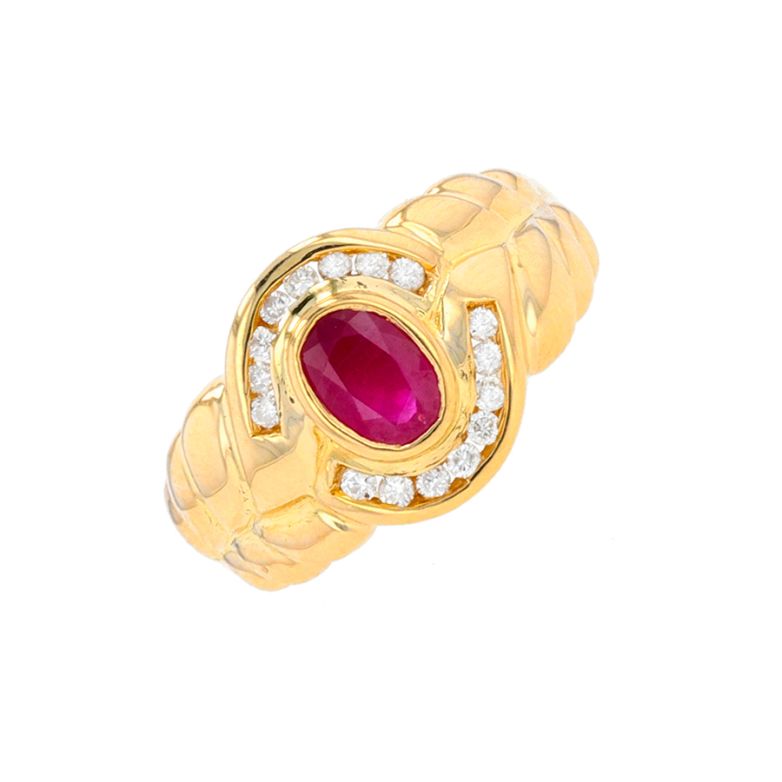 Ring ruby 0.59 carat and...