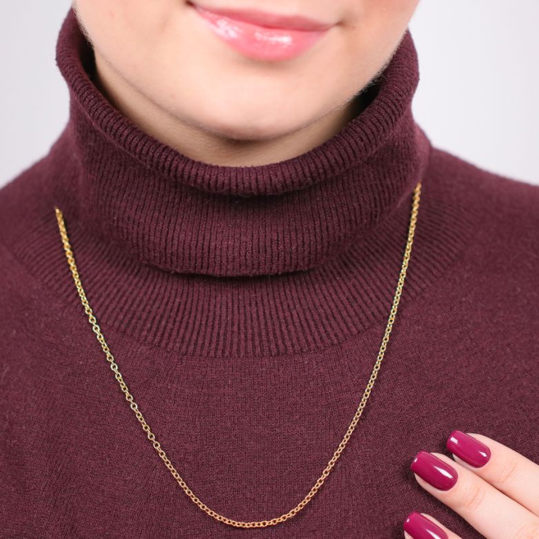 Yellow gold forçat chain...