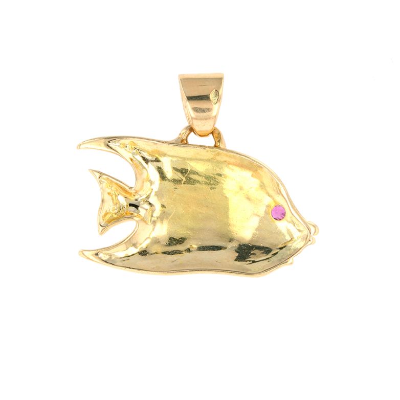Fish pendant ruby 0.04...