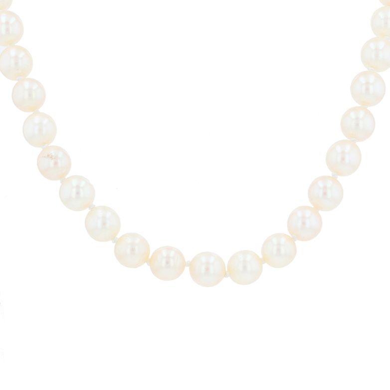 Yellow gold choker pearl...