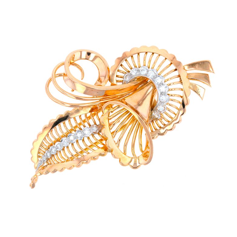 Vintage diamond brooch 0.45...