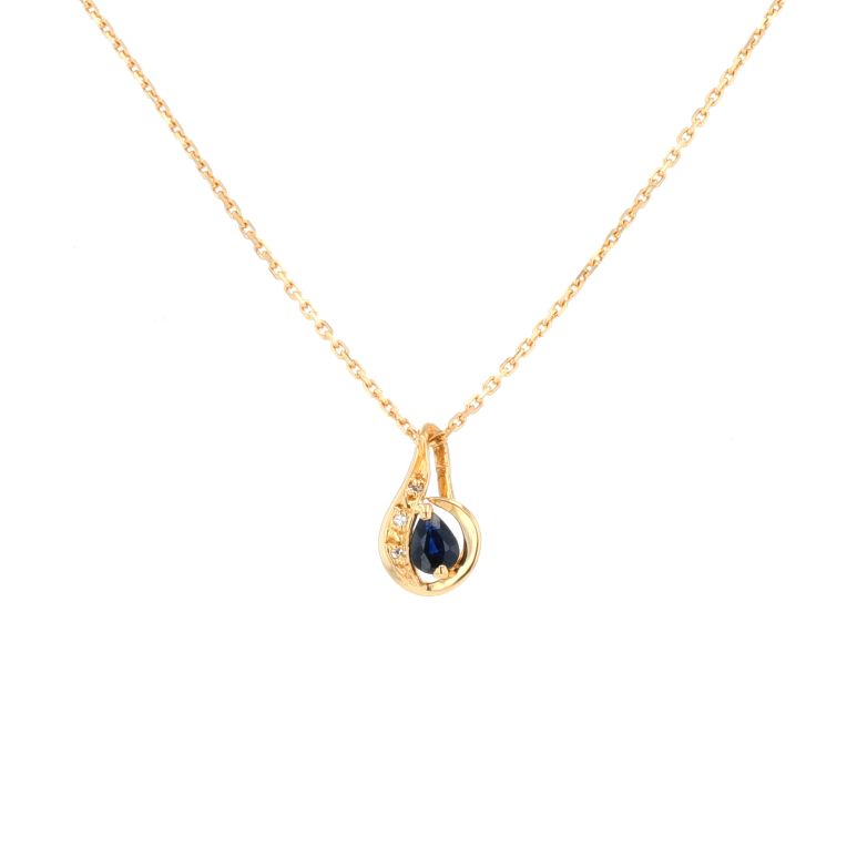 Necklace with sapphire 0.27...