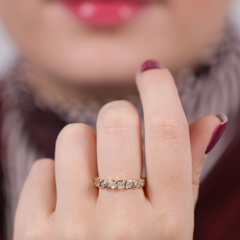 Wedding ring with diamonds...