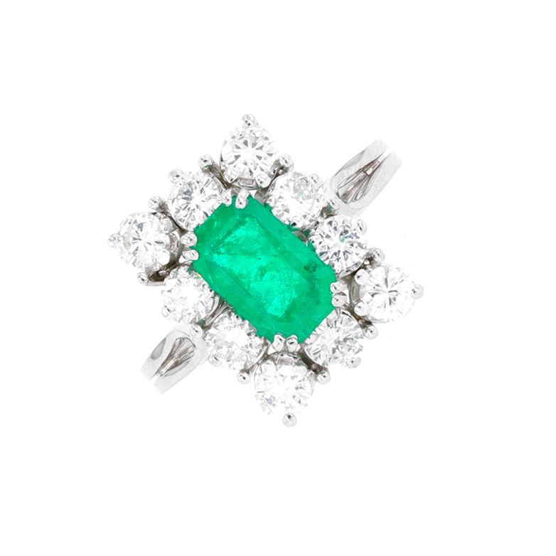 Ring emerald 1.04 carat and...