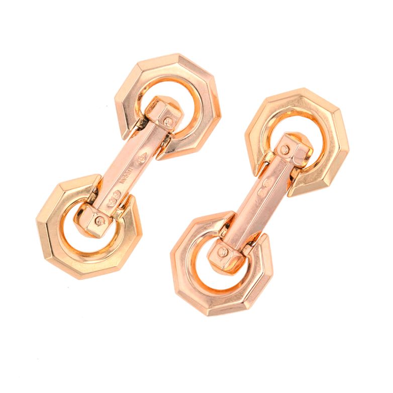 Yellow gold cufflinks 6.23g