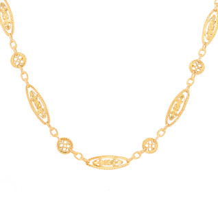 Yellow gold filigree mesh...