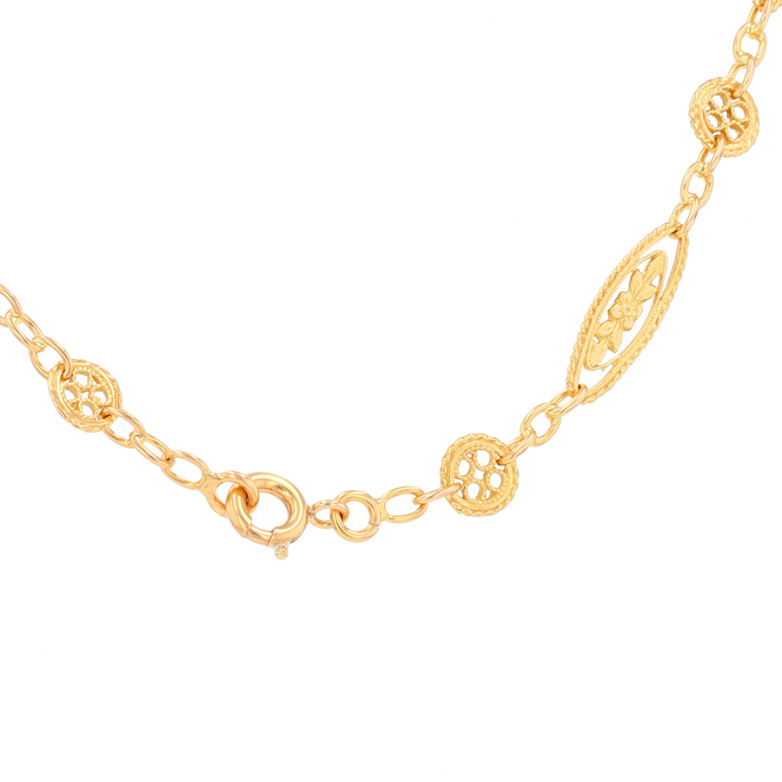 Yellow gold filigree mesh...