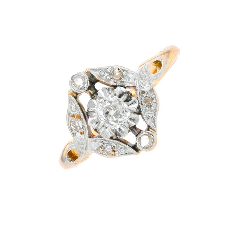Vintage ring diamonds 0.10...