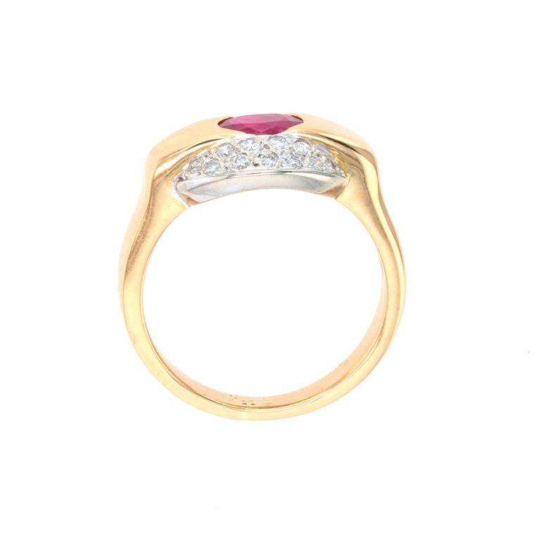 Ring ruby 0.59 carat and...