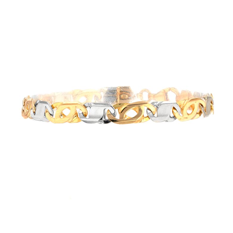2 gold navy mesh bracelet...