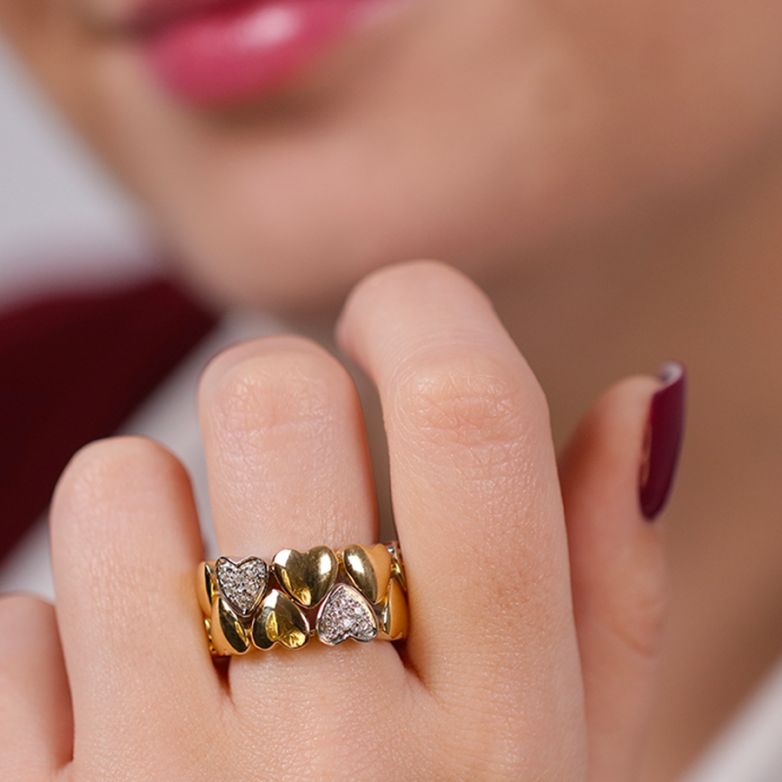 Heart diamond ring 0.18...