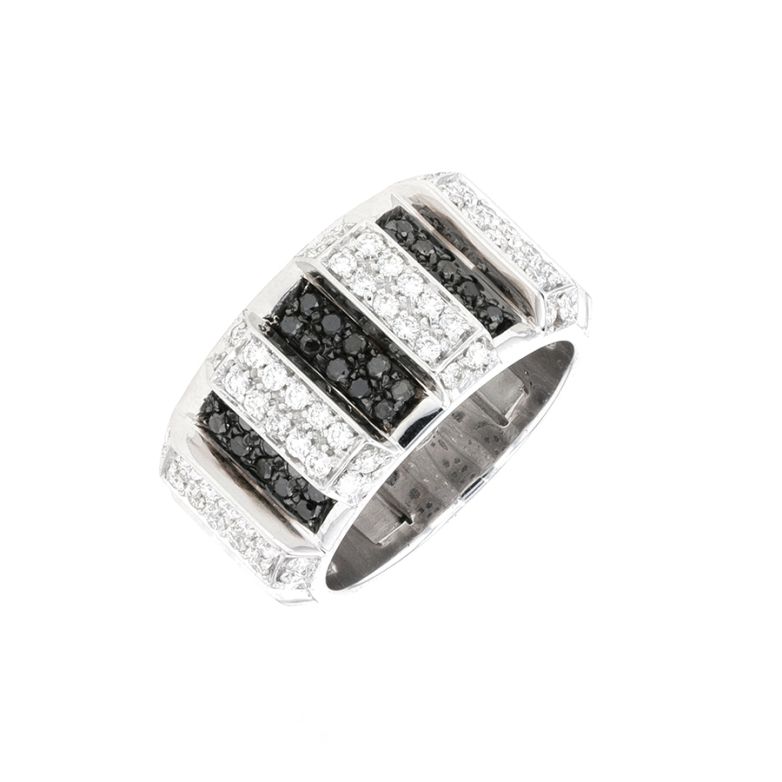 0.86 carat black and white...