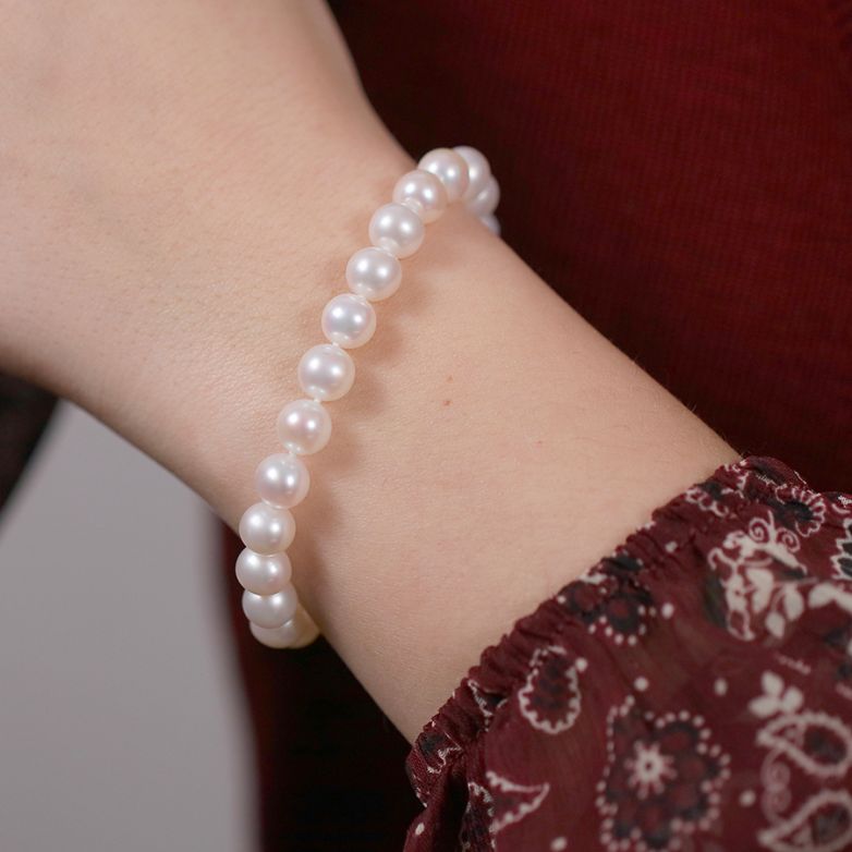 Pearl bracelet yellow gold...