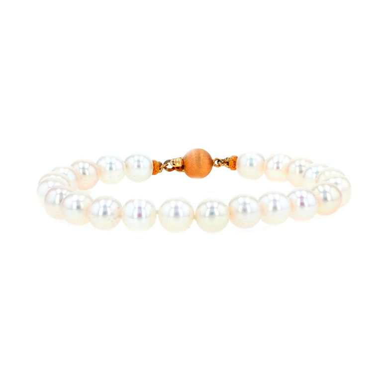 Pearl bracelet yellow gold...