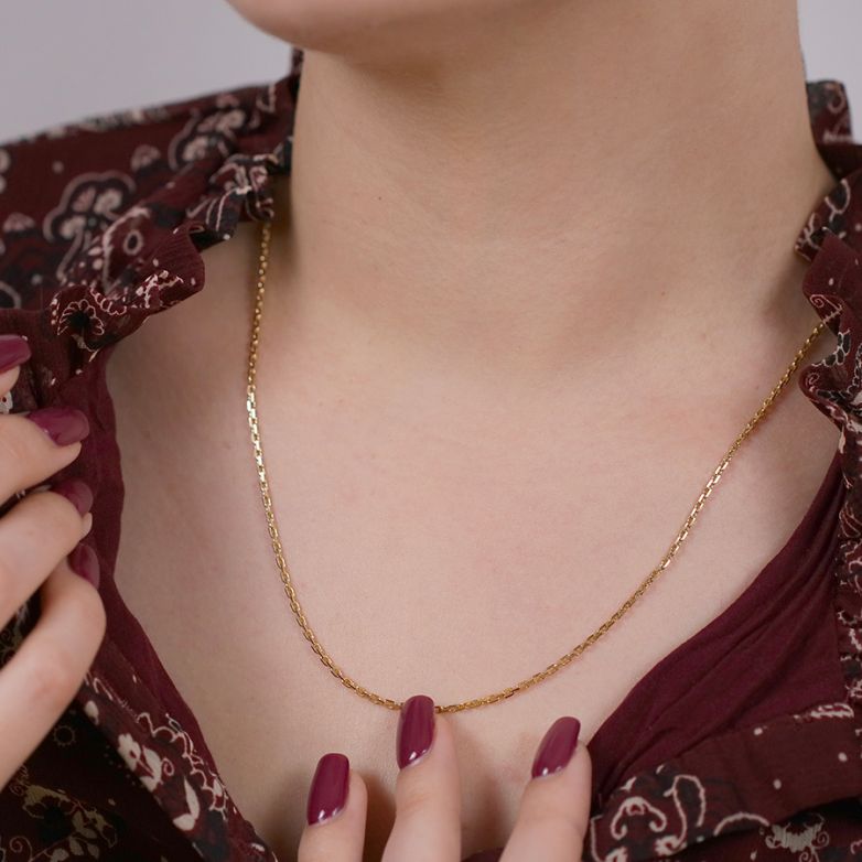Yellow gold forçat chain 6.43g
