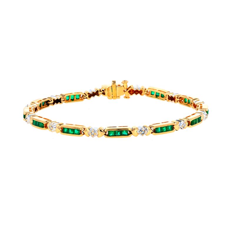 River bracelet emeralds...
