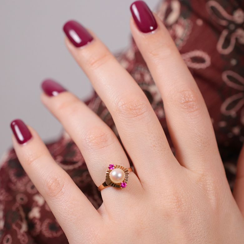 Vintage pearl and ruby...