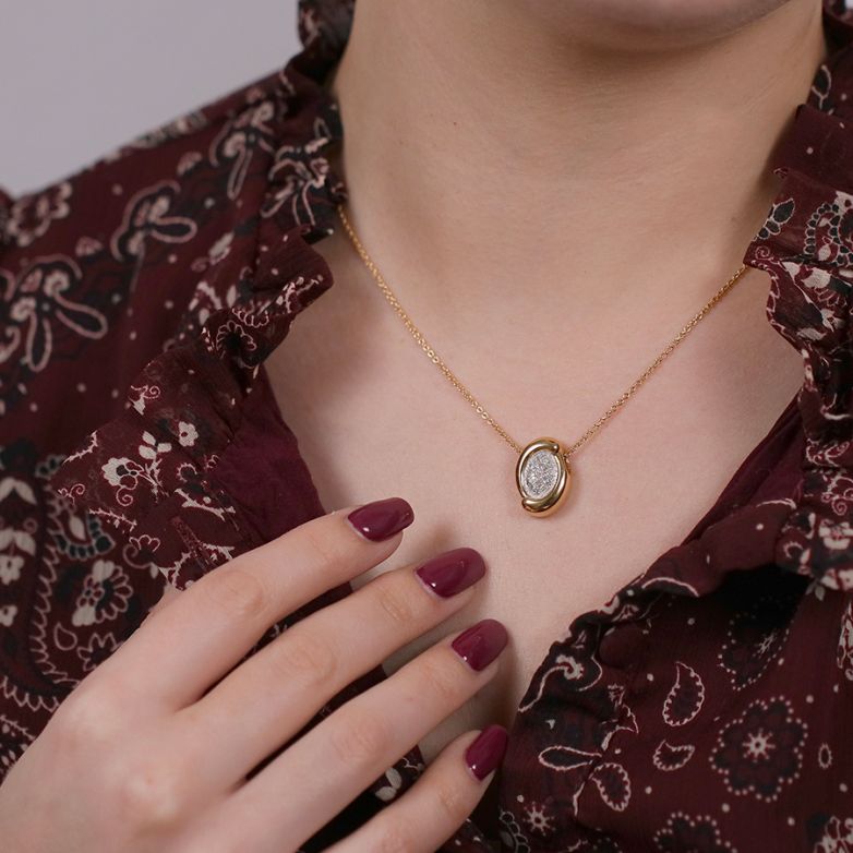 Necklace diamonds 0.08...