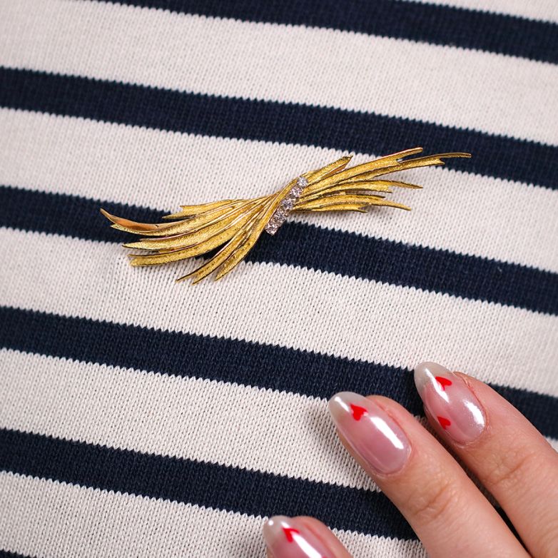 Vintage diamond brooch,...