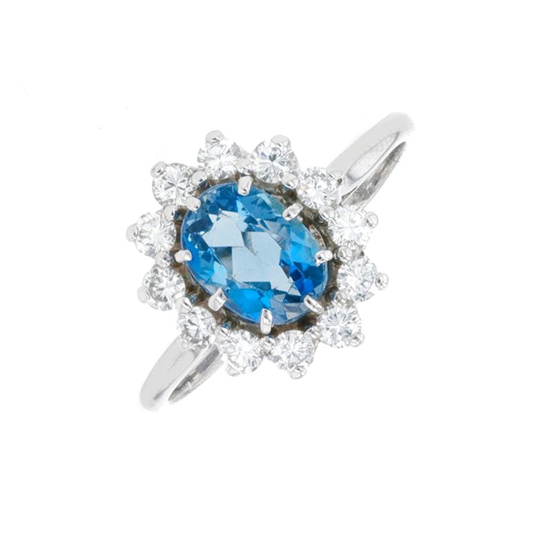 Bague topaze 0.84 carat et...