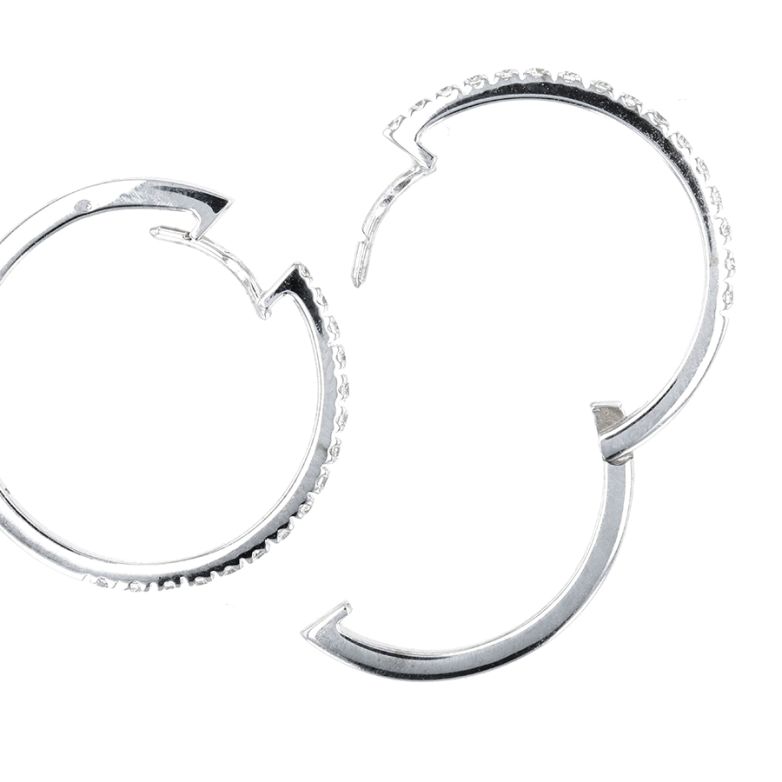 Diamond hoop earrings 0.32...