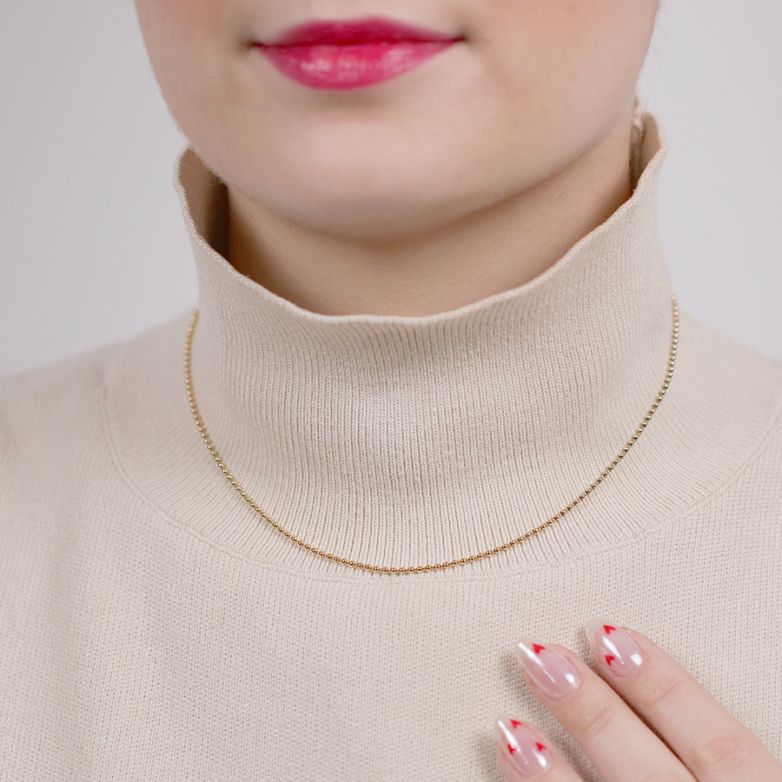 Yellow gold ball chain 4.88g